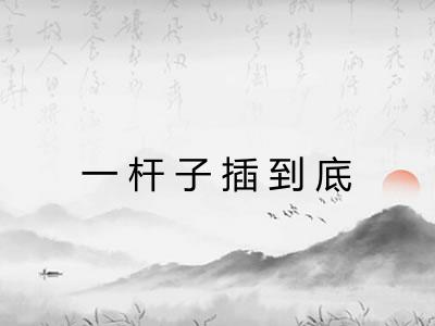 一杆子插到底