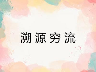 溯源穷流