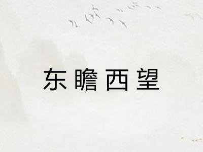 东瞻西望 东瞻西望