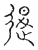 退(传抄·宋·古文四声韵)